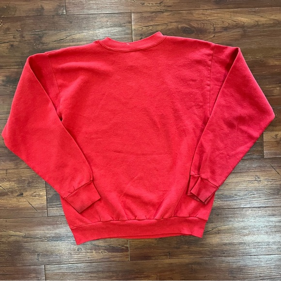 Vintage 80s Ohio State Buckeyes Brutus Football Red Crewneck Sz Large - Picture 3 of 8